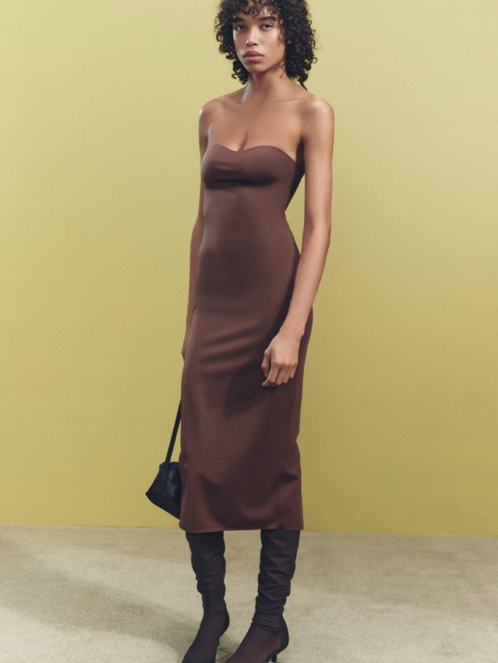 Zara Satin Effect midi dress